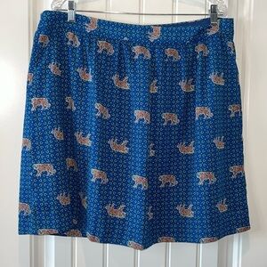 J crew mercantile statement novelty tiger mini skirt size 16